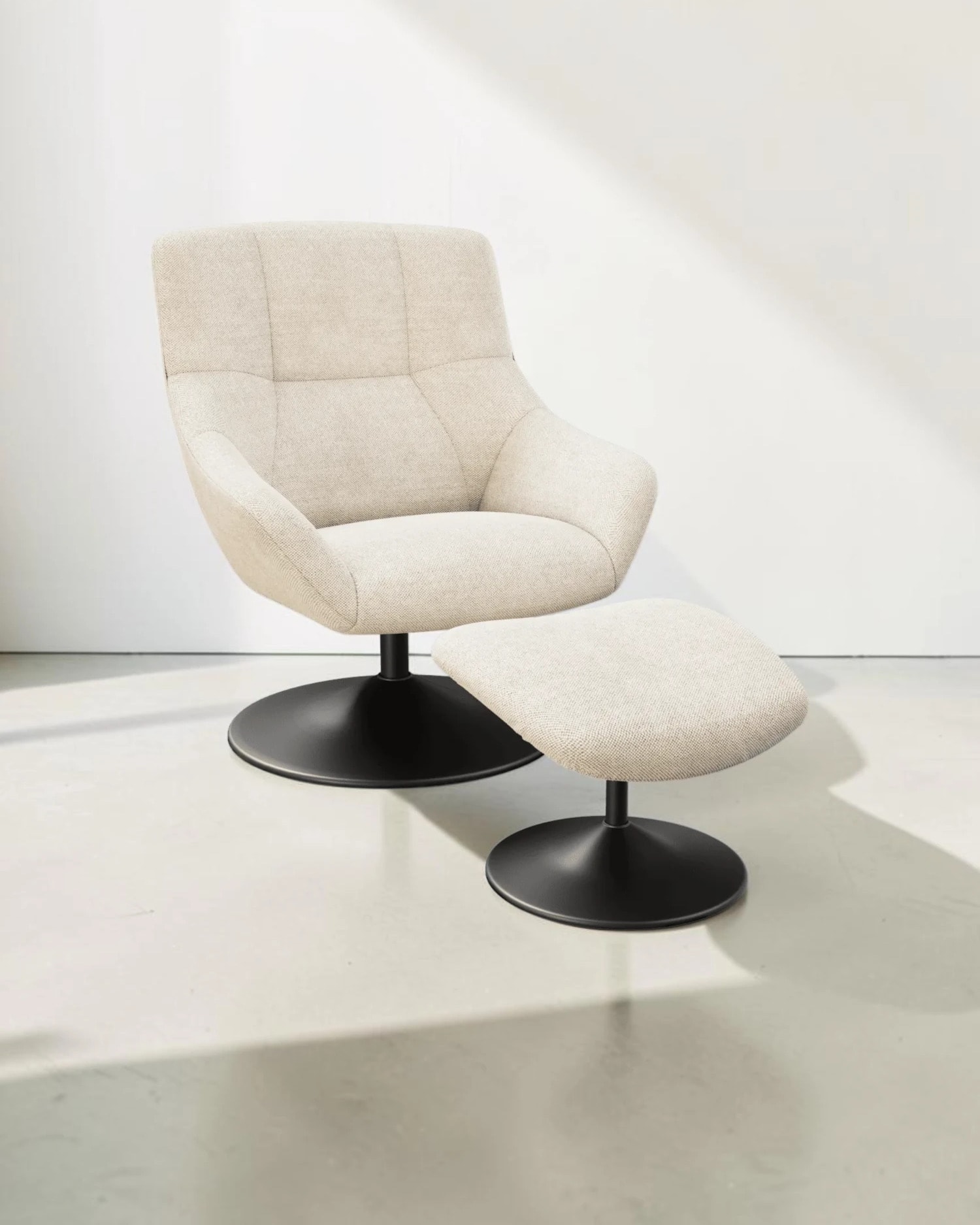 Fauteuil HAVRE, blanc cassé, vue 1 sur 2