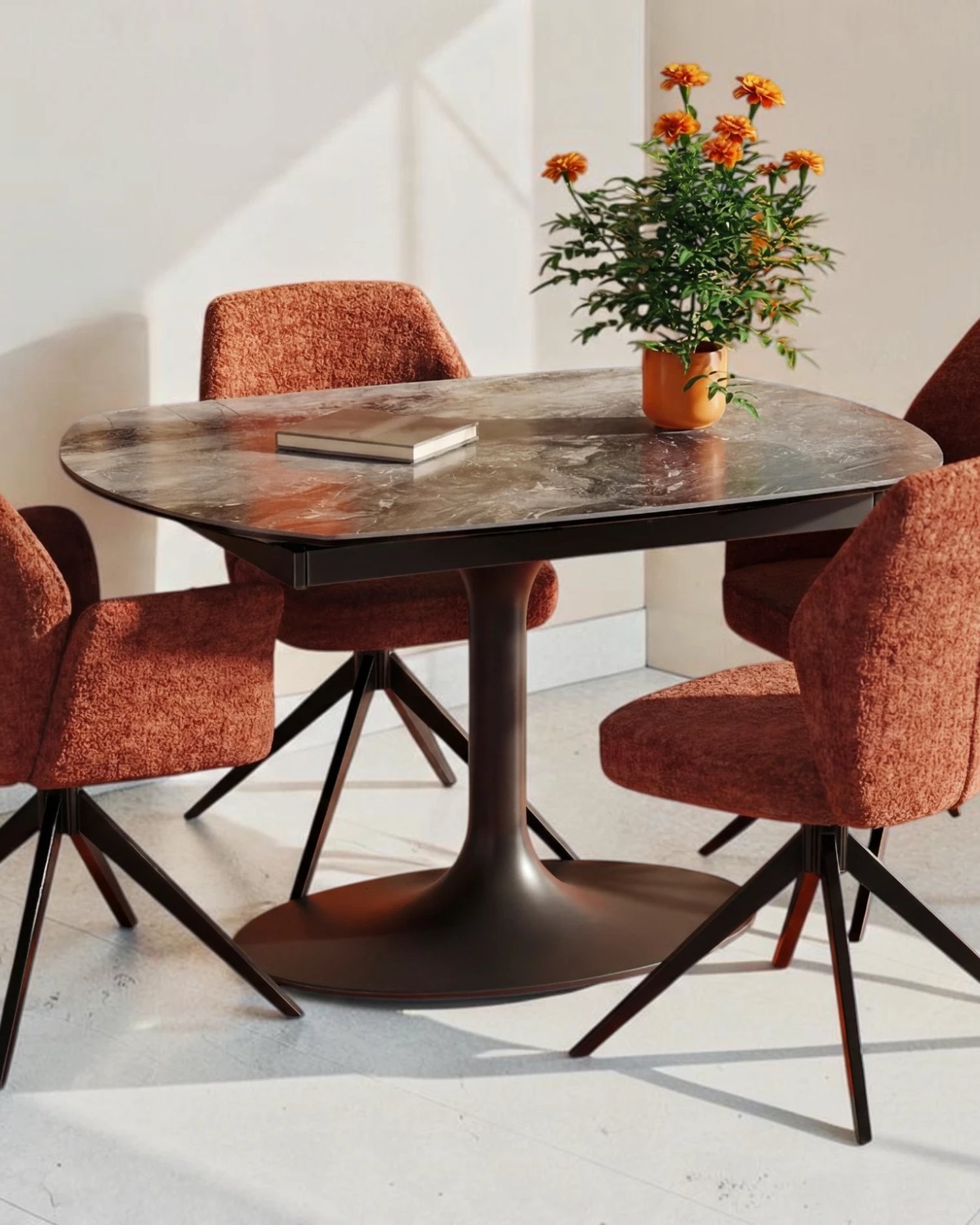Table extensible TOLÈDE, 120/180 × 90 cm · 4 à 6 places